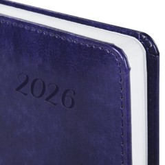 Ежедневник датированный 2026 А5 138x213 мм, BRAUBERG "Legend", под кожу, застежка, фиолетовый, 117069 - фото 3