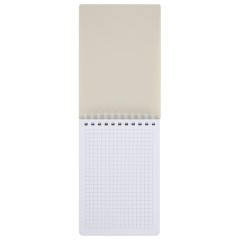 Блокнот МАЛЫЙ ФОРМАТ А6, 60 л., силиконовый гребень, обложка пластик, клетка, BRAUBERG, бежевый, 117563 - фото 6
