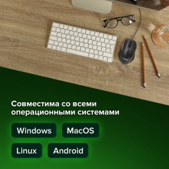 Мышь проводная SONNEN М-713, USB, 1000 dpi, 2 кнопки + колесо-кнопка, оптическая, черная, 512637 - фото 15