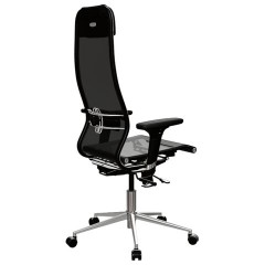 Кресло МЕТТА "ErgoLife" 10 B1-104D, хром, синхромеханизм, 2D-подлокотники, прочная сетка, черное - фото 6