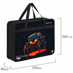 Папка на молнии с ручками BRAUBERG А4, 1 отделение, пластик, 80 мм, "Fire spider", 273374 Папка на молнии с ручками BRAUBERG А4, 1 отделение, пластик, 80 мм, "Fire spider", 273374 - фото 5