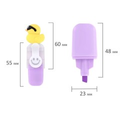 Набор текстовыделителей с топперами 6 ЦВЕТОВ ПАСТЕЛЬ, "КРУТЫЕ УТЯТА", линия 1-4 мм, FUNSTER (ФАНСТЕР), 152652 - фото 7