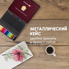 Карандаши цветные художественные BRAUBERG ART PREMIERE, 24 цвета, МЯГКИЙ грифель 4 мм, металл, 181541 Карандаши цветные художественные BRAUBERG ART PREMIERE, 24 цвета, МЯГКИЙ грифель 4 мм, металл, 181541 - фото 13