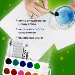 Краски акварельные BRAUBERG 12 цветов "Кот-Энтузиаст", медовые, круглые кюветы, 192553 Краски акварельные BRAUBERG 12 цветов "Кот-Энтузиаст", медовые, круглые кюветы, 192553 - фото 8