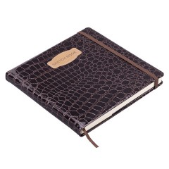 Скетчбук, слоновая кость 140 г/м2, 200х200 мм, 80 л., КОЖЗАМ, резинка, BRAUBERG ART CLASSIC, CROCO, коричневый, 116473 Скетчбук, слоновая кость 140 г/м2, 200х200 мм, 80 л., КОЖЗАМ, резинка, BRAUBERG ART CLASSIC, CROCO, коричневый, 116473 - фото 4