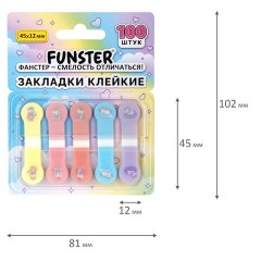 Закладки клейкие Z-сложения FUNSTER (ФАНСТЕР) "Единороги", 45х12 мм, 100 шт. (5 цветов х 20 листов), в диспенсере, 116703 - фото 8