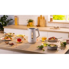 Чайник BOSCH TWK1M121, 1,7 л, 2400 Вт, закрытый нагревательный элемент, пластик, белый - фото 2