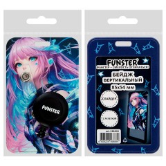 Бейдж вертикальный с 3D-печатью "Аниме" (85х54 мм), с рулеткой, СЛАЙДЕР, FUNSTER (ФАНСТЕР), 238840 - фото 10