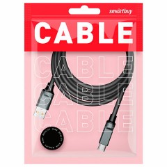 Кабель BOLD USB – Type-C 1 м, 3 А, SMARTBUY, для быстрой зарядки и передачи данных, толстый, черный, 18102, 3112BOLD-BLACK Кабель BOLD USB – Type-C 1 м, 3 А, SMARTBUY, для быстрой зарядки и передачи данных, толстый, черный, 18102, 3112BOLD-BLACK - фото 3
