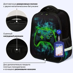 Ранец BRAUBERG FIT, 2 отделения, "Неоновый геймпад", объемный дизайн, 38х27х14 см, 274385 - фото 16