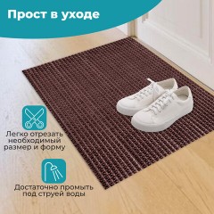 Коврик придверный 45х60 см, ВЕНГЕ пластиковый грязезащитный толщина 10 мм, "ТРАВКА", PRIMILA, 701064 - фото 10