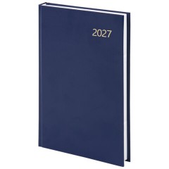 Ежедневник датированный 2027 145х215 мм, А5, STAFF, обложка бумвинил, синий, 117816
