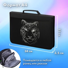Папка на молнии BRAUBERG А4 с ручкой, с органайзером, 1 отделение, "Tiger", 271449 Папка на молнии BRAUBERG А4 с ручкой, с органайзером, 1 отделение, "Tiger", 271449 - фото 11