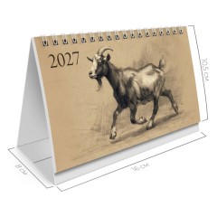 Календарь-домик настольный на гребне с бегунком, 2027 г., BRAUBERG, 160х105 мм, "Символ 2027", 118476 - фото 2