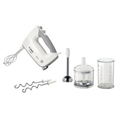 Миксер BOSCH MFQ 36480, 450 Вт, 5 скоростей, 6 насадок, стакан, белый, MFQ36480 - фото 2