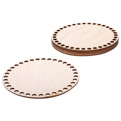 Донышки деревянные для вязания круглые, 5 шт., диаметр 15 см, BRAUBERG HOBBY, 665315 - фото 5