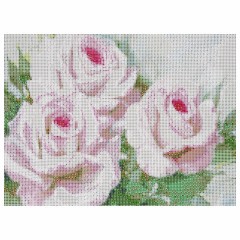 Картина стразами (алмазная мозаика), 30х40 см, ОСТРОВ СОКРОВИЩ "Бело-розовые розы", без подрамника, 663855 Картина стразами (алмазная мозаика), 30х40 см, ОСТРОВ СОКРОВИЩ "Бело-розовые розы", без подрамника, 663855 - фото 5