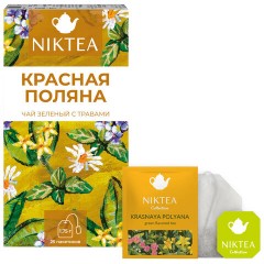 Чай NIKTEA "Красная поляна" зеленый, 25 пакетиков в конвертах по 1,75 г, TALTHA-DP0061