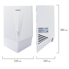 Сушилка для рук ВЫСОКОСКОРОСТНАЯ SONNEN K2022B, 1300 Вт, 150 м/с, IPX1, 72 дБ, белая, пластиковый корпус, 607192 - фото 4