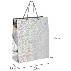 Пакет подарочный новогодний НАБОР 4 шт. 26x13x32 см (L), ГОЛОГРАФИЯ 3 цвета ЗОЛОТАЯ СКАЗКА, 609614 Пакет подарочный новогодний НАБОР 4 шт. 26x13x32 см (L), ГОЛОГРАФИЯ 3 цвета ЗОЛОТАЯ СКАЗКА, 609614 - фото 10