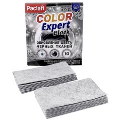 Салфетки-листы для стирки черных вещей 10 шт., PACLAN "Color Expert Black", 410390 - фото 2