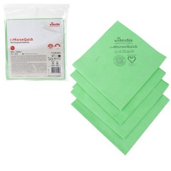 Салфетка микроволоконная VILEDA PROFESSIONAL "МикронКвик", КОМПЛЕКТ 5 шт., микроволокно, зеленые, 38х40 см, 170637