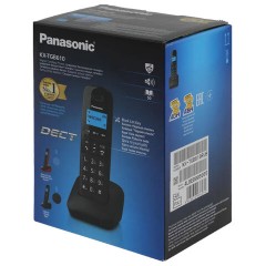 Радиотелефон PANASONIC KX-TGB610RUB, память 50 номеров, АОН, повтор, часы/будильник, чёрный - фото 6
