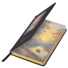 Ежедневник датированный 2026 А5 138х213 мм, BRAUBERG "ArtGallery", под кожу, нашивка, черный, 117405 - фото 3