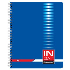Тетрадь А5, 96 л., BRAUBERG, гребень, клетка, обложка картон, "INDAY", 400526 - фото 4