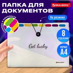 Папка-органайзер на резинке 8 отделений, BRAUBERG "Glassy", А4, прозрачная, 271928 Папка-органайзер на резинке 8 отделений, BRAUBERG "Glassy", А4, прозрачная, 271928 - фото 9