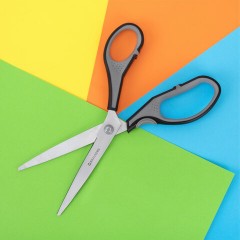 Ножницы BRAUBERG "EXTRA", 210 мм, серо-черные, 2-х сторонняя заточка, эргономичные ручки, 237296 - фото 9