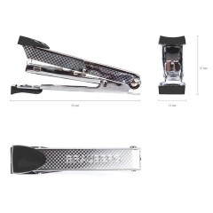 Степлер №10 металлический BRAUBERG "Classic-M", до 15 листов, с антистеплером, черный, 227626 - фото 4