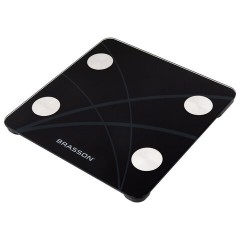 Весы напольные диагностические BRASSON (БРАССОН) FS-33D, 30x30 см, до 180 кг, 15 параметров, стекло, черные, 458447 - фото 3