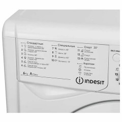 Стиральная машина INDESIT IWSC 6105, 1000 об/мин, 6 кг, фронтальная загрузка, 16 программ, белая, 869990767720 - фото 5
