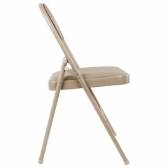 Стулья складные BRABIX "Golf Plus CF-003" КОМФОРТ, КОМПЛЕКТ 4шт., бежевый каркас, кожзам бежевый, 533033 - фото 6