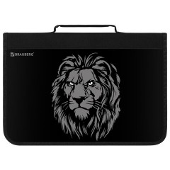 Папка на молнии BRAUBERG А4 с ручкой, с органайзером, 1 отделение, "Savage lion", 272218 Папка на молнии BRAUBERG А4 с ручкой, с органайзером, 1 отделение, "Savage lion", 272218 - фото 2