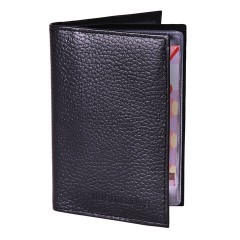 Обложка для автодокументов и паспорта натуральная кожа флоттер, "DOCUMENTS", черная, BRAUBERG 238193 - фото 2