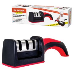 Точилка для ножей (ножеточка) ручная, трёхзонная (грубая, чистовая, шлифовка) DASWERK (ДАСВЕРК), 608134