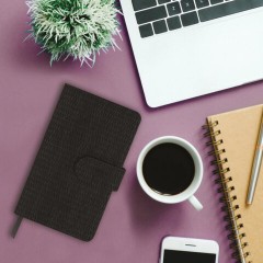 Еженедельник датированный 2026 МАЛЫЙ ФОРМАТ 95х155 мм, А6, BRAUBERG "Augustus", под кожу, черный, 117186 - фото 5