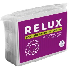 Ватные палочки 200 шт., RELUX, пакет, 1207 Ватные палочки 200 шт., RELUX, пакет, 1207 - фото 2