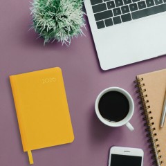 Ежедневник датированный 2026, МАЛЫЙ ФОРМАТ 100х150 мм, А6, BRAUBERG "Select", балакрон, желтый, 117261 - фото 5