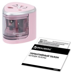Точилка электрическая BRAUBERG DUAL (для 2 диаметров карандашей!), 4 батарейки АА, розовая, 270579 Точилка электрическая BRAUBERG DUAL (для 2 диаметров карандашей!), 4 батарейки АА, розовая, 270579 - фото 8