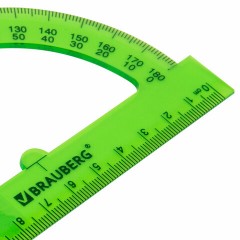 Транспортир 12 см, 180 градусов, BRAUBERG, прозрачный, неоновый, ассорти, 210849 Транспортир 12 см, 180 градусов, BRAUBERG, прозрачный, неоновый, ассорти, 210849 - фото 7