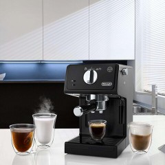 Кофеварка рожковая DELONGHI ECP31.21, 1100 Вт, объем 1 л, ручной капучинатор, черная Кофеварка рожковая DELONGHI ECP31.21, 1100 Вт, объем 1 л, ручной капучинатор, черная - фото 7