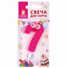 Свеча-цифра для торта "7" "С глазками", 6 см, ЗОЛОТАЯ СКАЗКА, с держателем, в блистере, 591410 Свеча-цифра для торта "7" "С глазками", 6 см, ЗОЛОТАЯ СКАЗКА, с держателем, в блистере, 591410 - фото 4