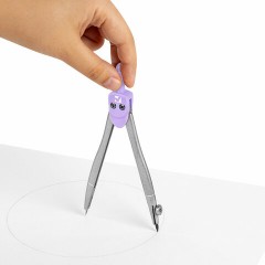 Готовальня BRAUBERG SCHOOL KIT, 8 предметов, циркуль 115 мм, чертежные принадлежности, лавандовый цвет, 210703 - фото 9