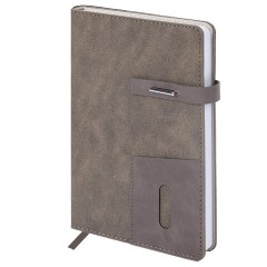 Ежедневник недатированный А5 138х213 мм BRAUBERG "Cowboy", под кожу, застежка 160 л., коричневый, 116198