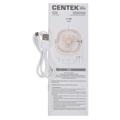 Вентилятор настольный CENTEK CT-5041, USB-питание, 3 режима, d=10 см, 5 Вт, белый - фото 7