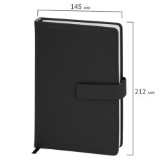 Ежедневник в подарочном наборе 5 в 1, А5, 145x212 мм, BRAUBERG "President", под кожу, 160 листов, черный, 116850 - фото 3
