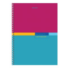 Тетрадь А4, 80 л., BRAUBERG, гребень, клетка, обложка твердая, "Color", 404055 - фото 11